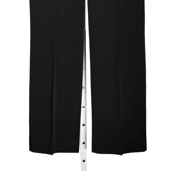 Brooks Brothers Women's Dress Pants Black Stretch Mid Rise Wide Leg Trousers 8 - Picture 5 of 7